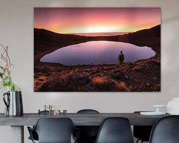 Blue Lake bei Sonnenaufgang, Tongariro National Park, Neuseeland von Markus Lange