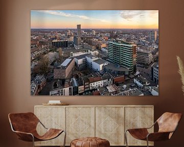 Zonsondergang centrum Eindhoven van Mitchell van Eijk
