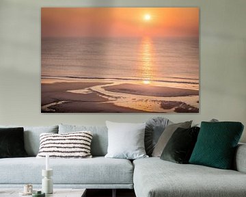 Coucher de soleil sur la plage de Kampen, Sylt sur Christian Müringer