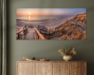 Red cliff in Kampen at sunset, Sylt by Christian Müringer