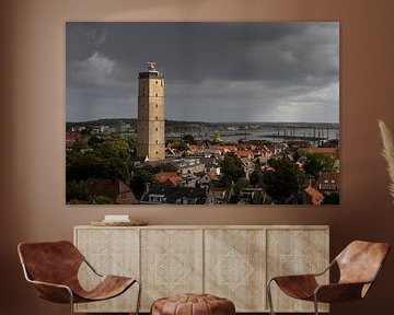 Kijk op West Terschelling en de Brandaris van Sander Groenendijk