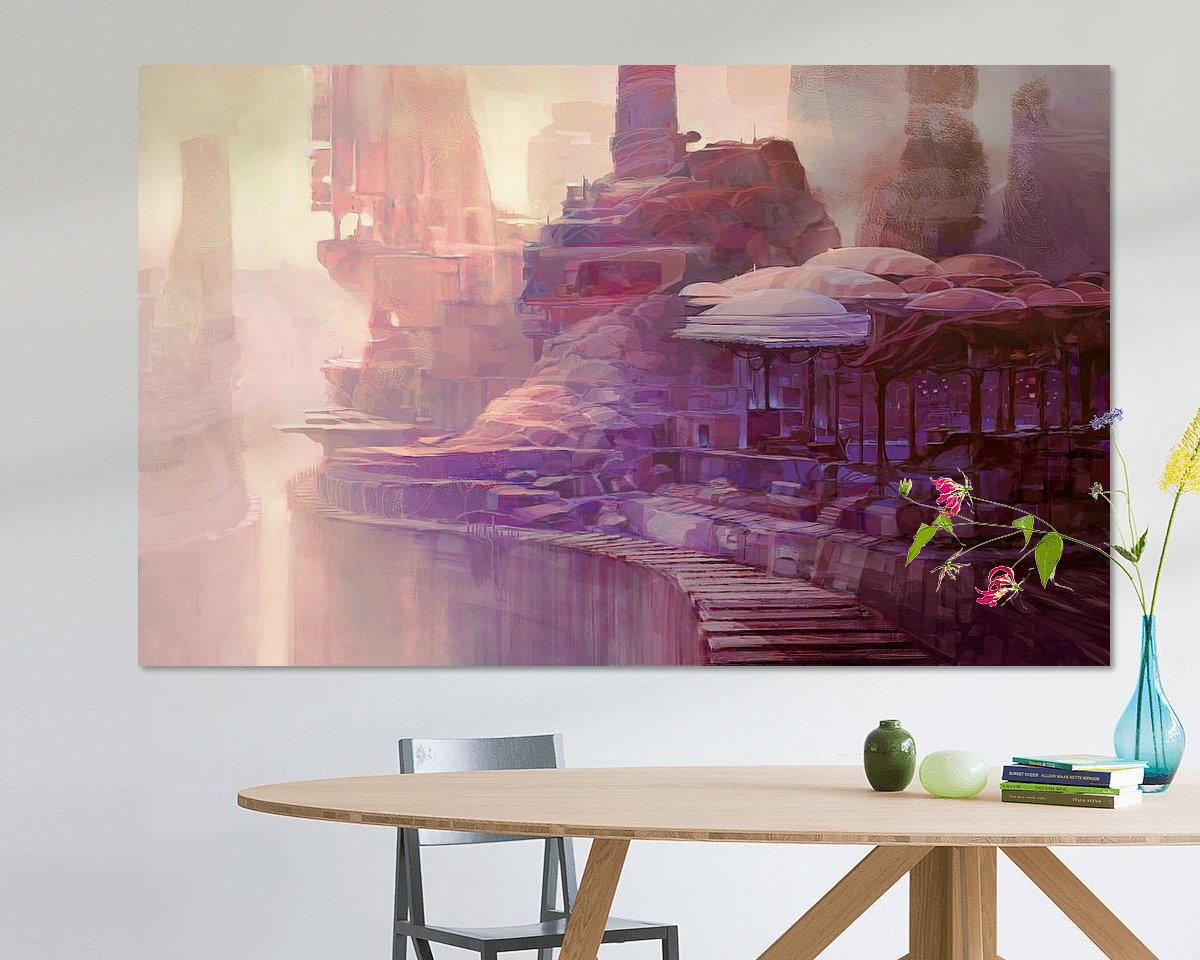 Voorbeeld van het werk in een kamer