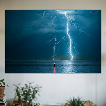 Lightning on the dutch coast