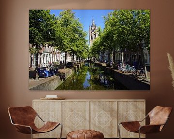 Kanal und Kirche in Delft. von Jarretera Photos