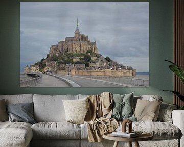 Zicht op Mont St. Michel, Bretagne van Bernard van Zwol