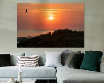 Sunset in Zeeland van Peter Bartelings