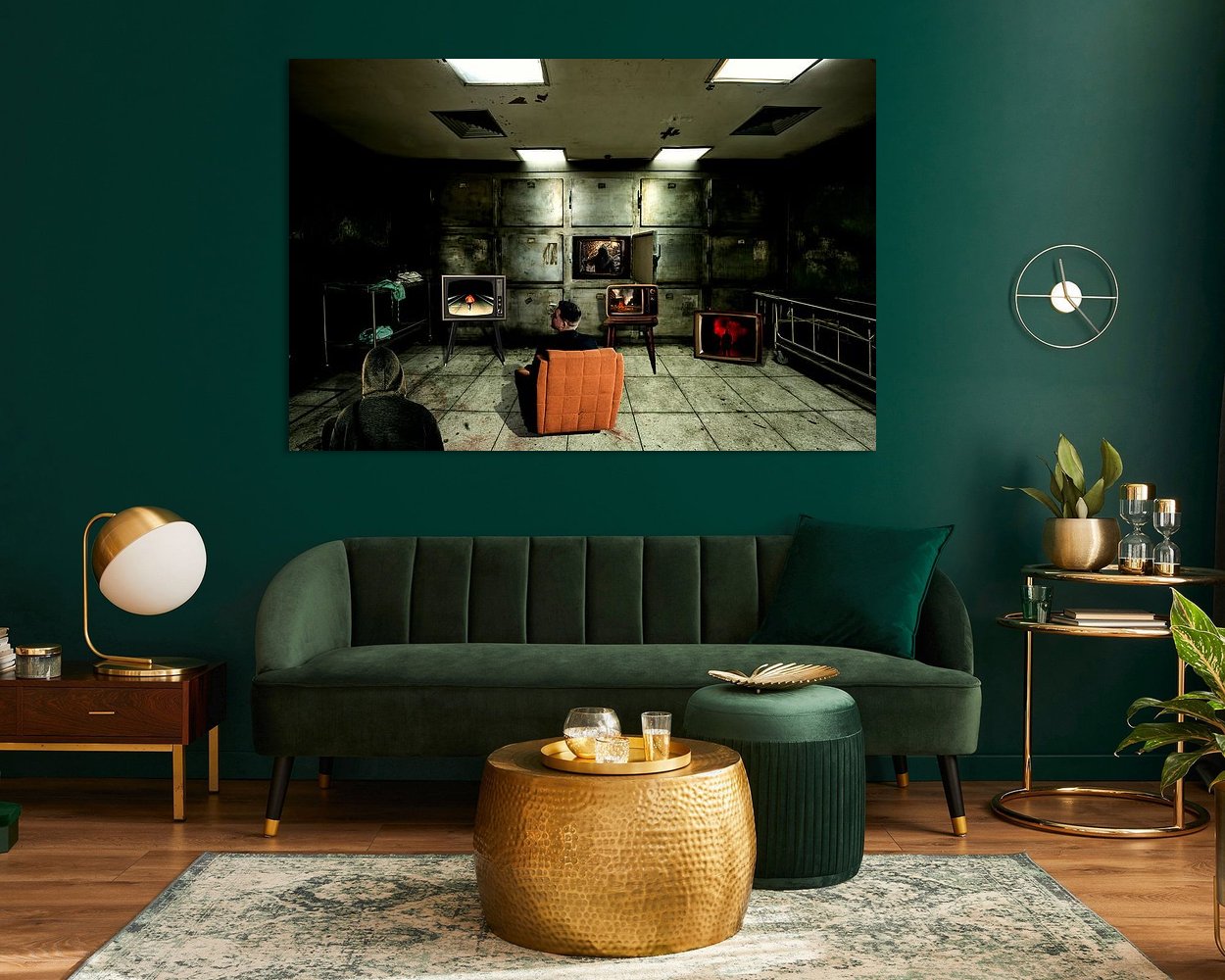 Voorbeeld van het werk in een kamer