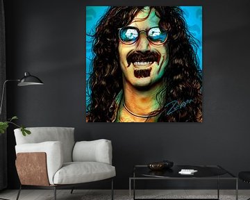 Popart kunstwerk van Frank Zappa van Martin Melis