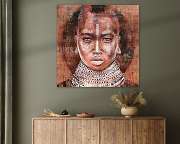 Tribal woman van Atelier Paint-Ing