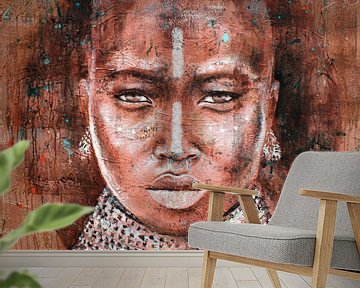 Tribal woman van Atelier Paint-Ing