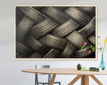 Artwork of worn car tires by Gert van Santen