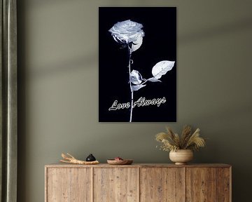 Love Always Zilverkleurige Roos - Silver Rose van Esther Kamminga