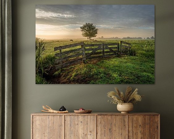Voorbeeld van het werk in een kamer