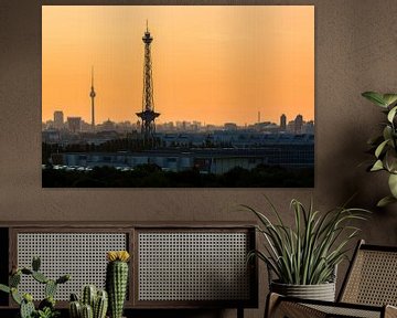 Funkturm und Fernsehturm mit Berliner Skyline