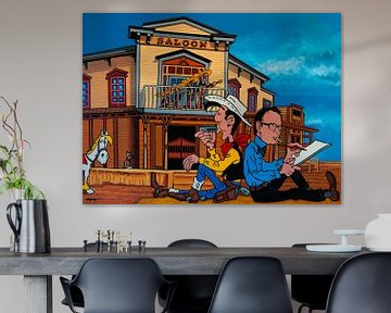 Lucky Luke and Morris Painting