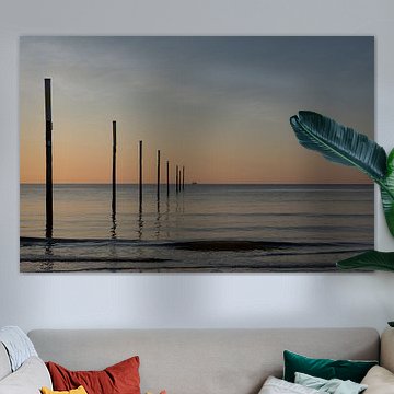 Het gouden uur over de Noordzee bij Sankt Peter-Ording