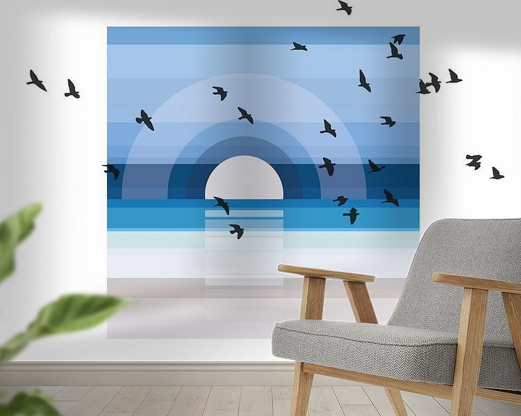 Voorbeeld van het werk in een kamer