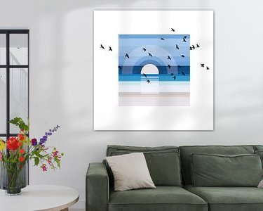 Voorbeeld van het werk in een kamer