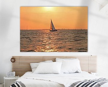 Sailing on the IJsselmeer at sunset by Eye on You