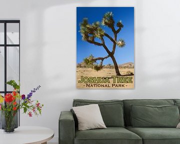 Vintage poster, Josua Tree National Park, Californië, Amerika van Discover Dutch Nature