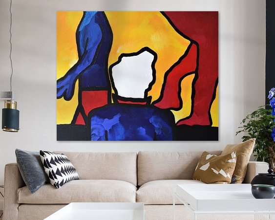 Voorbeeld van het werk in een kamer