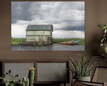 Leben am Wasser in einem grünen Haus auf Borneo | Indonesien von Photolovers reisfotografie