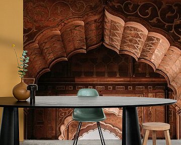 Arches in beautiful palace in India by Yvette Baur