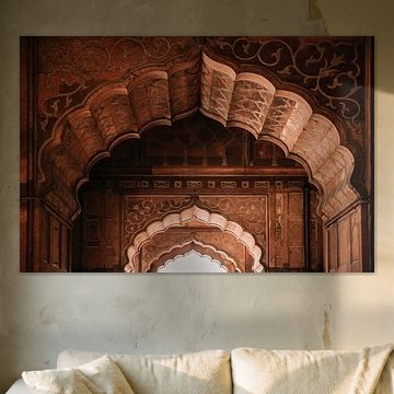 Des arches dans un beau palais en Inde