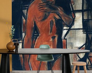 Female nude, standing, Christian Rohlfs, Um 1925 by Atelier Liesjes