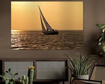 Sailing on the IJsselmeer at sunset by Eye on You