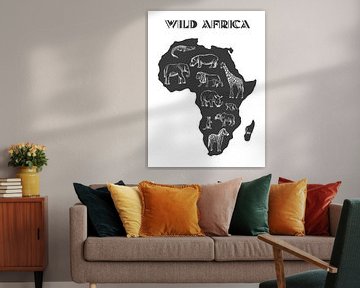 Wild Afrika van Printed Artings