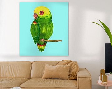 Geelkopamazone papegaai van Bianca Wisseloo