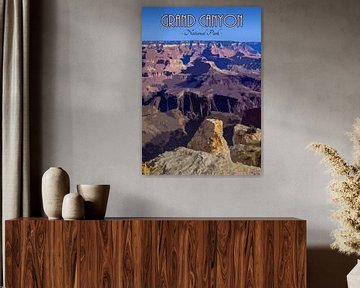 Vintage poster, Grand Canyon National Park, Arizona, Amerika van Discover Dutch Nature