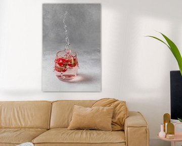 Aardbeien splash in glas van DeedyLicious