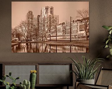 Rotterdam Westersingel - monochroom van Frans Blok