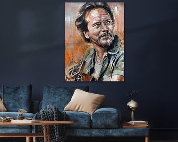 Pearl Jam, Eddie Vedder schilderij van Jos Hoppenbrouwers
