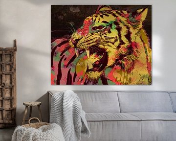 Tiger in the contemporary art style by The Art Kroep
