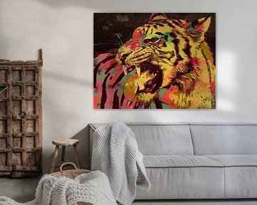 Tiger im Stil der zeitgenössischen Kunst von The Art Kroep