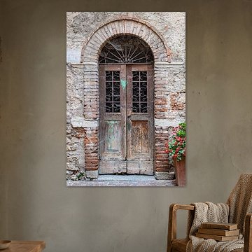 Old door in an italian village