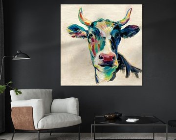Expressionistische Cow II, Silvia Vassileva van Wild Apple