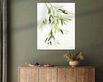 Bamboo Leaves IV Green, Danhui Nai by Wild Apple