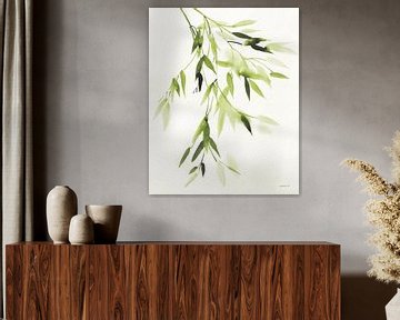 Bladeren van het bamboe IV Green, Danhui Nai van Wild Apple