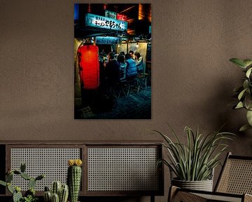 Eatery during the evening in Fukuoka by Mickéle Godderis