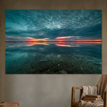 De Oesterdam waar de zon weg zakt (Zeeland)