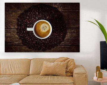 Kopje koffie met koffiekrans van Oliver Henze