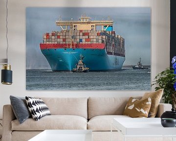 Maersk Mckinney Moller vaart Rotterdamse haven in van Dick Kattestaart
