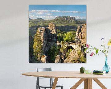 Bastei-brug, Elbezandsteengebergte, Saksen van Markus Lange