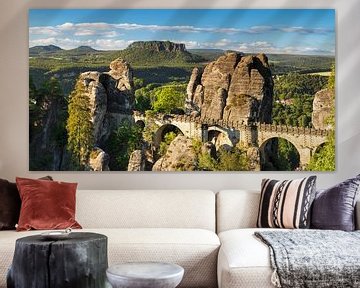 Bastei-brug, Elbezandsteengebergte, Saksen van Markus Lange