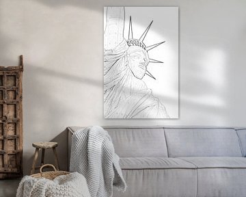 The Statue of Liberty: A sketch/drawing of the symbol in New York by Be More Outdoor