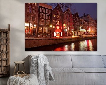 Rotlichtviertel in Amsterdam bei Nacht von Eye on You